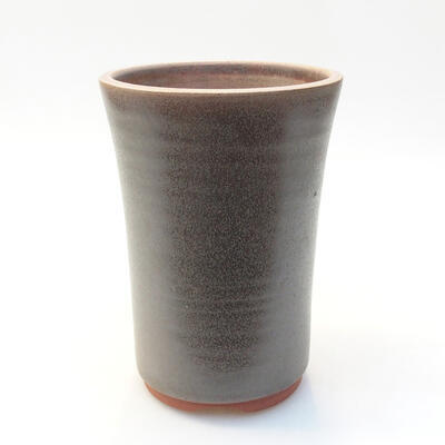 Ceramic bonsai bowl 9.5 x 9.5 x 14 cm, gray color - 1