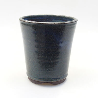 Ceramic bonsai bowl 8.5 x 8.5 x 10 cm, color blue-green - 1