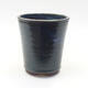 Ceramic bonsai bowl 8.5 x 8.5 x 10 cm, color blue-green - 1/3
