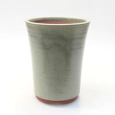 Ceramic bonsai bowl 10.5 x 10.5 x 13.5 cm, color green - 1
