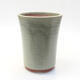 Ceramic bonsai bowl 10.5 x 10.5 x 13.5 cm, color green - 1/3