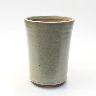 Ceramic bonsai bowl 10 x 10 x 13.5 cm, color green - 1