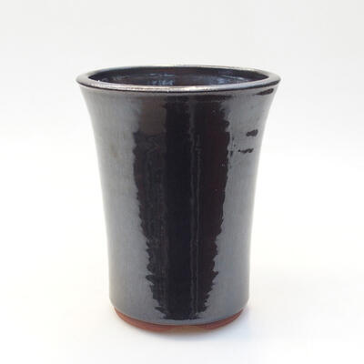 Ceramic bonsai bowl 10.5 x 10.5 x 13.5 cm, metal color - 1