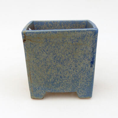 Ceramic bonsai bowl 8.5 x 8.5 x 9 cm, color blue-brown - 1