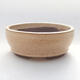 Ceramic bonsai bowl 9 x 9 x 3.5 cm, beige color - 1/3