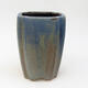 Ceramic bonsai bowl 10.5 x 10.5 x 16 cm, color blue-brown - 1/3