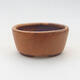 Ceramic bonsai bowl 7.5 x 6.5 x 4 cm, brown color - 1/3
