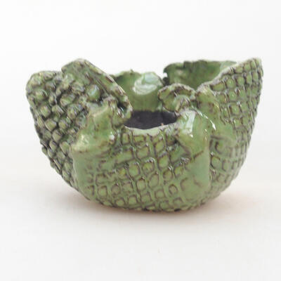 Ceramic shell 7.5 x 6.5 x 5.5 cm, color green - 1
