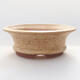 Ceramic bonsai bowl 9 x 9 x 3.5 cm, beige color - 1/3