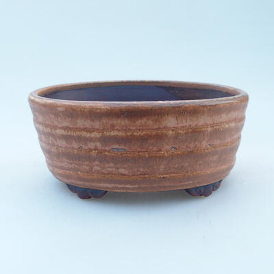 Ceramic bonsai bowl 11 x 9 x 5 cm, color brown - 1