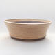 Ceramic bonsai bowl 10 x 10 x 3.5 cm, beige color - 1/3