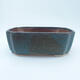 Ceramic bonsai bowl 17 x 14 x 6 cm, blue-black color - 1/3