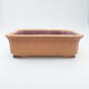 Ceramic bonsai bowl 20 x 16 x 6.5 cm, color pink-brown - 1/3