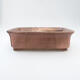 Ceramic bonsai bowl 20 x 16.5 x 6.5 cm, color pink-brown - 1/3