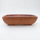 Ceramic bonsai bowl 19.5 x 15 x 5.5 cm, brown color - 1/3