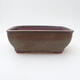 Ceramic bonsai bowl 12 x 15 x 6 cm, color brown - 1/3