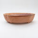 Ceramic bonsai bowl 17.5 x 15 x 5 cm, color pink-brown - 1/3