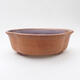 Ceramic bonsai bowl 18 x 16 x 6.5 cm, brown color - 1/3