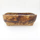 Ceramic bonsai bowl 21 x 16 x 7 cm, color yellow-brown - 1/3