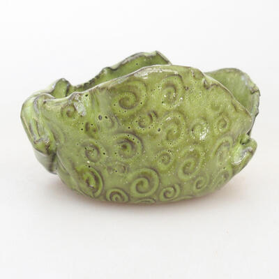 Ceramic shell 7.5 x 6 x 5 cm, color green - 1