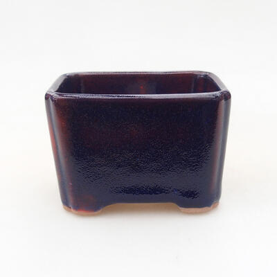 Ceramic bonsai bowl 7 x 6 x 5 cm, color blue - 1