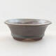 Ceramic bonsai bowl 8 x 8 x 2.5 cm, color green - 1/3