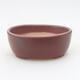 Ceramic bonsai bowl 9 x 7.5 x 3.5 cm, brown color - 1/3