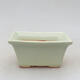 Ceramic bonsai bowl 8 x 6 x 4 cm, beige color - 1/3