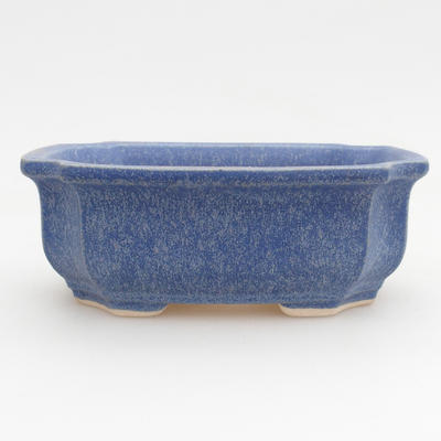 Ceramic bonsai bowl 12 x 8,5 x 4 cm, color blue - 1