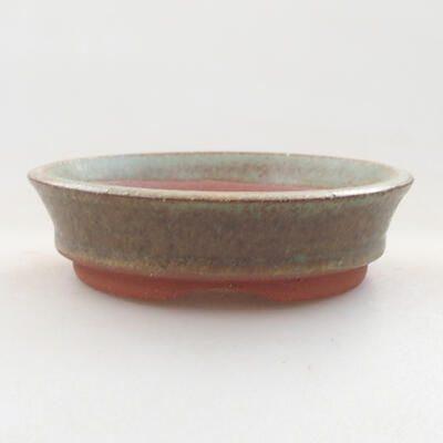 Ceramic bonsai bowl 7.5 x 7.5 x 2 cm, color green - 1