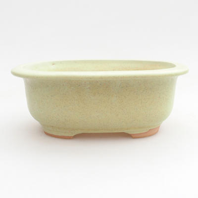 Ceramic bonsai bowl 15,5 x 12,5 x 6 cm, yellow color - 1