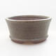Ceramic bonsai bowl 8 x 8 x 3.5 cm, color green - 1/3