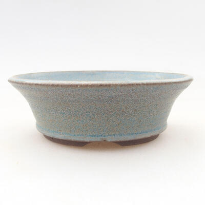 Ceramic bonsai bowl 9.5 x 9.5 x 3 cm, color blue - 1