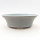 Ceramic bonsai bowl 9.5 x 9.5 x 3 cm, color blue - 1/3