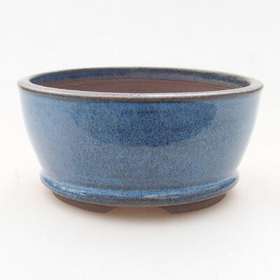 Ceramic bonsai bowl 9.5 x 9.5 x 4.5 cm, color blue - 1