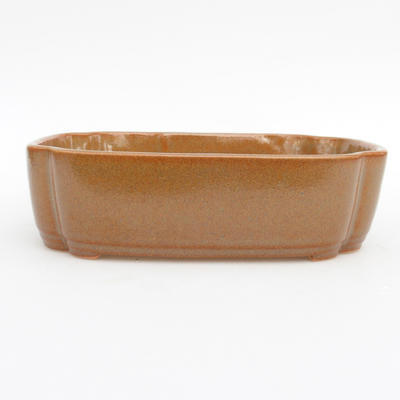 Ceramic bonsai bowl - 2nd quality 18 x 13 x 5 cm, gray-orange color - 1