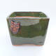 Ceramic bonsai bowl 11.5 x 11.5 x 8.5 cm, color metal green - 1/3