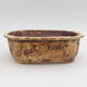 Ceramic bonsai bowl 22 x 17 x 7 cm, yellow color - 1/4