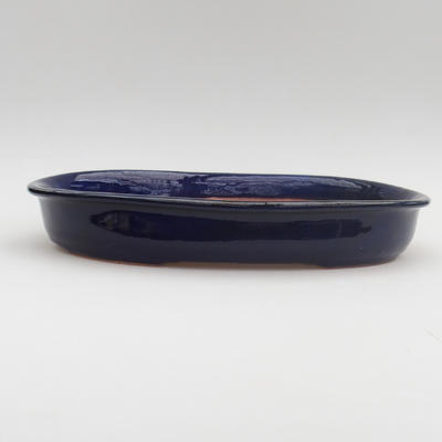 Ceramic bonsai bowl 30 x 23 x 4 cm, color blue - 1