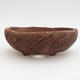 Ceramic bonsai bowl 18 x 18 x 6 cm, gray color - 1/4