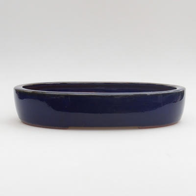 Ceramic bonsai bowl 26,5 x 20,5 x 5 cm, color blue - 1