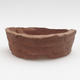 Ceramic bonsai bowl 16 x 16 x 5,5 cm, gray color - 1/2