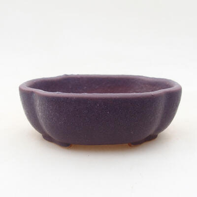 Ceramic bonsai bowl 9.5 x 8 x 3.5 cm, color purple - 1