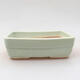 Ceramic bonsai bowl 9.5 x 7 x 3 cm, color green - 1/3