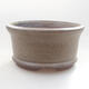 Ceramic bonsai bowl 9 x 9 x 4.5 cm, brown color - 1/3