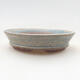 Ceramic bonsai bowl 8.5 x 8.5 x 2 cm, color blue - 1/3