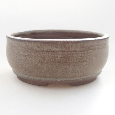 Ceramic bonsai bowl 9 x 9 x 3.5 cm, color brown - 1