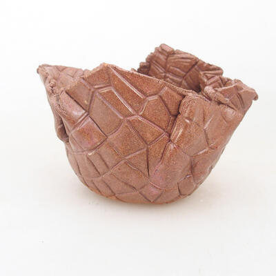 Ceramic shell 10 x 7.5 x 7 cm, brown color - 1