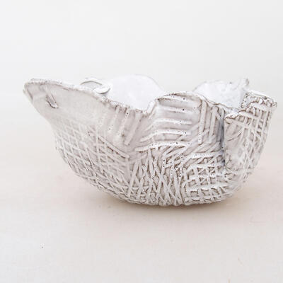 Ceramic shell 9 x 7 x 5 cm, white color - 1