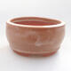 Ceramic bonsai bowl 8.5 x 8.5 x 4.5 cm, brown color - 1/3